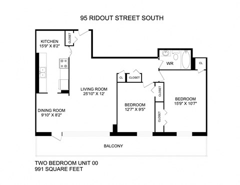 95 Ridout Street South 2 Beds Apartment for Rent - Photo Gallery 12